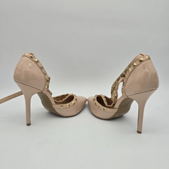 Rue21 Etc Studded Pointed Tan High Heel Pumps Size 6/7 - Picture 6 of 11